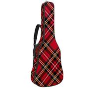 Chitarra Gig Bag Impermeabile Cerniera Morbida Chitarra Zaino, Basso Acustico & Classica Folk Chitarra Elettrica Borsa Rosso Twill Gird