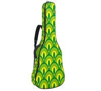 Chitarra Gig Bag impermeabile cerniera morbida chitarra zaino, basso acustico & classico folk chitarra elettrica borsa verde modello coda di pavone