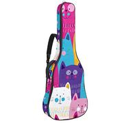 Chitarra Gig Bag impermeabile cerniera morbida chitarra zaino basso acustico & classico folk chitarra elettrica sacchetto colorato gatto volto modello
