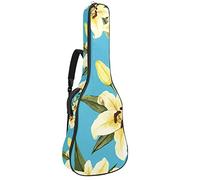 Chitarra Gig Bag impermeabile cerniera morbida chitarra zaino basso acustico & classico folk chitarra elettrica borsa bianco giglio floreale modello
