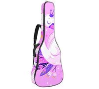 Chitarra Gig Bag Impermeabile Cerniera Morbida Chitarra Zaino, Basso Acustico & Classico Folk Chitarra Elettrica Borsa Bella Principessa Cigno Viola Sfondo