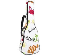 Chitarra Gig Bag Impermeabile Cerniera Morbida Chitarra Zaino per Basso Acustico & Classica Folk Chitarra Elettrica Caso Animali Parole Modello