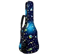 Chitarra Gig Bag Impermeabile Cerniera Morbida Chitarra Zaino per Basso Acustico & Classica Folk Chitarra Elettrica Caso Misterioso Universo Planet