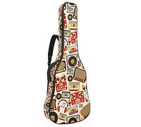 Chitarra Gig Bag Impermeabile Cerniera Morbida Chitarra Zaino per Basso Acustico & Classica Folk Chitarra Elettrica Caso Senza Soluzione di Continuità Retro Musica