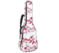 Chitarra Gig Bag Impermeabile Cerniera Morbida Chitarra Zaino per Basso Acustico & Classica Folk Chitarra Elettrica Caso Cherry Blossom Nature