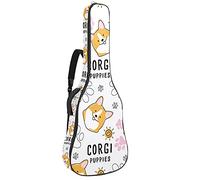 Chitarra Gig Bag Impermeabile Cerniera Morbida Chitarra Zaino per Basso Acustico & Classica Folk Chitarra Elettrica Caso Carino Corgi Cane Artiglio Modello