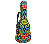 Chitarra Gig Bag Impermeabile Cerniera Morbida Chitarra Zaino per Basso Acustico & Classica Folk Chitarra Elettrica Caso Colorato Caleidoscopio