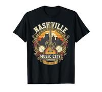 Chitarra Grafica Nashville Music Maglietta
