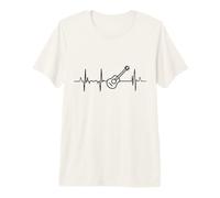 Chitarra Heartline Chitarrista Musica ECG Maglietta Premium