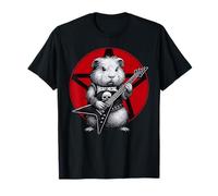 Chitarra Heavy Metal Guinea Pig Rock Pet Lover Maglietta