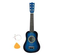 Chitarra in legno per bambini da 21 pollici, mini chitarra giocattolo per bambini, strumento musicale a 6 corde non tossico e ecologico con finitura liscia, ideale per