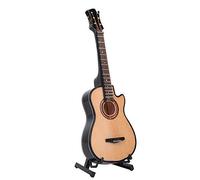Chitarra in miniatura, mini modello di chitarra acustica in legno con supporto e Modello di strumento musicale Hobby Collezionismo (20 centimetri)