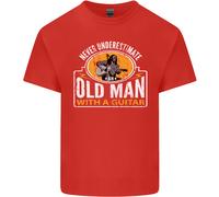 Chitarra Mai Underestimate Un Vecchio Uomo Cotone T-Shirt