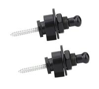 Chitarra Metal Antiskid Cingoli Blocchi Robusti 2 Pcs Sostituzione Parte Chitarra Elettrica Applicabile Tutti i Tipi Chitarristi Set 2 Gold Nero (Nero)