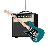 Chitarra natalizia in acrilico 2D da 8,9 cm
