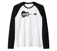 Chitarra Nature Lake Shadow Design Chitarra Maglia con Maniche Raglan