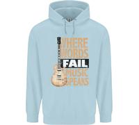 Chitarra Parole Fallire Musica Parla Chitarrista Bambini Felpa con Cappuccio