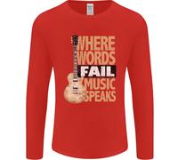 Chitarra Parole Fallire Musica Parla Chitarrista Uomo Maniche