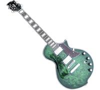 Chitarra Per Principianti Chitarra Elettrica Con Corpo In Legno Massello E Finitura Green Burl