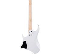 Chitarra Per Principianti Chitarra Elettrica Senza Paletta Corpo In Mogano Massello Manico In Acero(White)