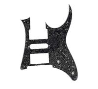 Chitarra Pickguard in PVC Anti Graffio Placca Lenzuolo Basso Accessorio per Strumento Musicale per Piastra ST Custodia protettiva durevole per Chitarre elettriche Acustiche Bass (Black Pearl GQD09)