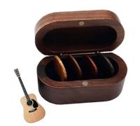 Chitarra Picks Pack, Walnut Bass Picks, Forno vibrante Colors, Sturdy Material Pick Holder Set per musicians and Electric Guitar Lovers, 3,35 x 1,77 x 1,57 Inches