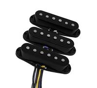 Chitarra Pickup Black SSS Staggered Pole Top Alnico 5 Single Coil Pickup Per For ST La Sostituzione Di Parti Di Chitarra Elettrica