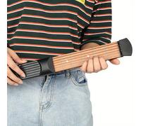 Chitarra portatile a 6 corde con corde a tensione regolabile e borsa da trasporto - Chitarra tascabile per l'allenamento di accordi a grandezza naturale, dal principiante all'avanzato, mini chitarra p