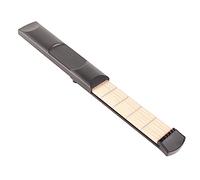 Chitarra portatile tascabile con 6 corde e 6 larghezze, tastiera in mogano, per chitarristi in viaggio, nero