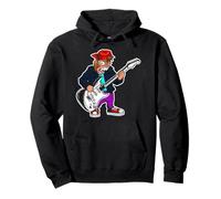 Chitarra retrò Rock Music of Cute Monkey Felpa con Cappuccio