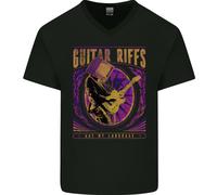 Chitarra Riff Are My Language Chitarrista Uomo Scollo A V Cotone T-Shirt