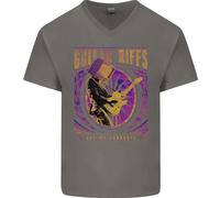 Chitarra Riff Are My Language Chitarrista Uomo Scollo A V Cotone T-Shirt