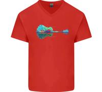Chitarra Riflesso Chitarrista Bass Acustiche Uomo Scollo A V Cotone T-Shirt
