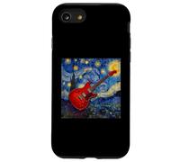 Chitarra rossa stile Van Gogh Starry Night Artistic Custodia per iPhone SE (2020) / 7/8