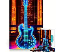Chitarra Serenata al Neon - Puzzle da 1000 pezzi per adolescenti - Gioco di allenamento mentale - Facile da assemblare - Regalo elegante (50x75cm)