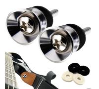 Chitarra Strap Locks - Iron, 3,5 x 2,3 x 0,3 in metallo Quick Release | Security End Pins For Acoustic & Electric Chitar, Rust-Proof Strap Lock Set per strumenti di sicurezza, prestazioni, pratica