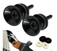 Chitarra Strap Locks - Iron, 3,5 x 2,3 x 0,3 in metallo Quick Release | Security End Pins For Acoustic & Electric Chitar, Rust-Proof Strap Lock Set per strumenti di sicurezza, prestazioni, pratica