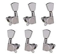 Chitarra String Bloccaggio Pioli Meccanica Testa Tuner 3L3R Ricambio Argento