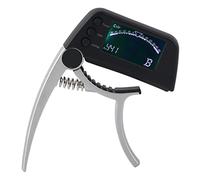 Chitarra - -tuner 2 in 1 Supporto per Morsetti/lcd Mostra Interferenze Anti Facili da Utilizzare Ukelle Elettriche Acustiche Ukelles (SILVER)