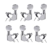Chitarra Tuning Pegs, Fully Enclosed Oval Head Knobs, 3 Left + 3 Right Guitar Parts Replacement Set, Sturdy Strumento String Tool for Electric or Accoustic Chitars, Precision Tune in