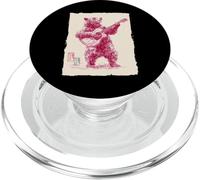 Chitarra vintage che suona orso folk bluegrass musica regalo PopSockets PopGrip per MagSafe