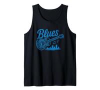 Chitarra vintage per amanti della musica blues City Notes Canotta