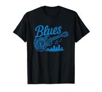 Chitarra vintage per amanti della musica blues City Notes Maglietta