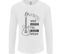 Chitarra When Parole Fallire Musica Parla Uomo Maniche