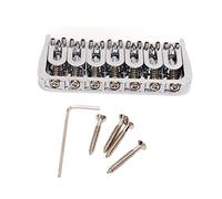 Chitarre Elettriche Basso Ukulele Ponte a Sella Rigido Fisso in Metallo a 7 Corde Cordiera Per Chitarra con Caricamento Dall'alto, Finitura Cromata