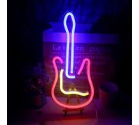 Chitarre Rock Insegna al Neon Bar Musica Rock LED Insegna al Neon Insegna Chitarra Musica Forma Neon Forma Chitarra Musica Arte Decor Musica Studio Musica Regalo per Gli Amanti della Musica, B