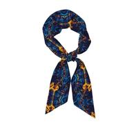 Chitarrista che suona la chitarra Elegante sciarpa di raso per donna Sciarpa alla moda morbida e lucida con stampa integrale Versatile da indossare come fascia per capelli o cravatta per appuntamen