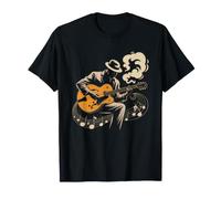 Chitarrista Jazz Chitarra Archtop Silhouette di Musicista Maglietta