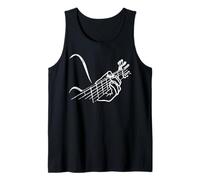 Chitarrista Minimalist Line Art Amanti della Chitarra Uomini Donne Bambini Canotta