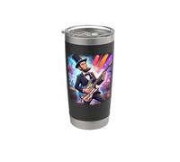 Chitarrista presidenziale Abe Lincoln Rocks Bicchiere termico in acciaio inox doppia parete